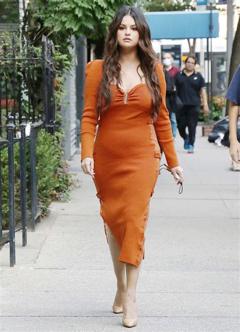 Selena Gomez midi dress